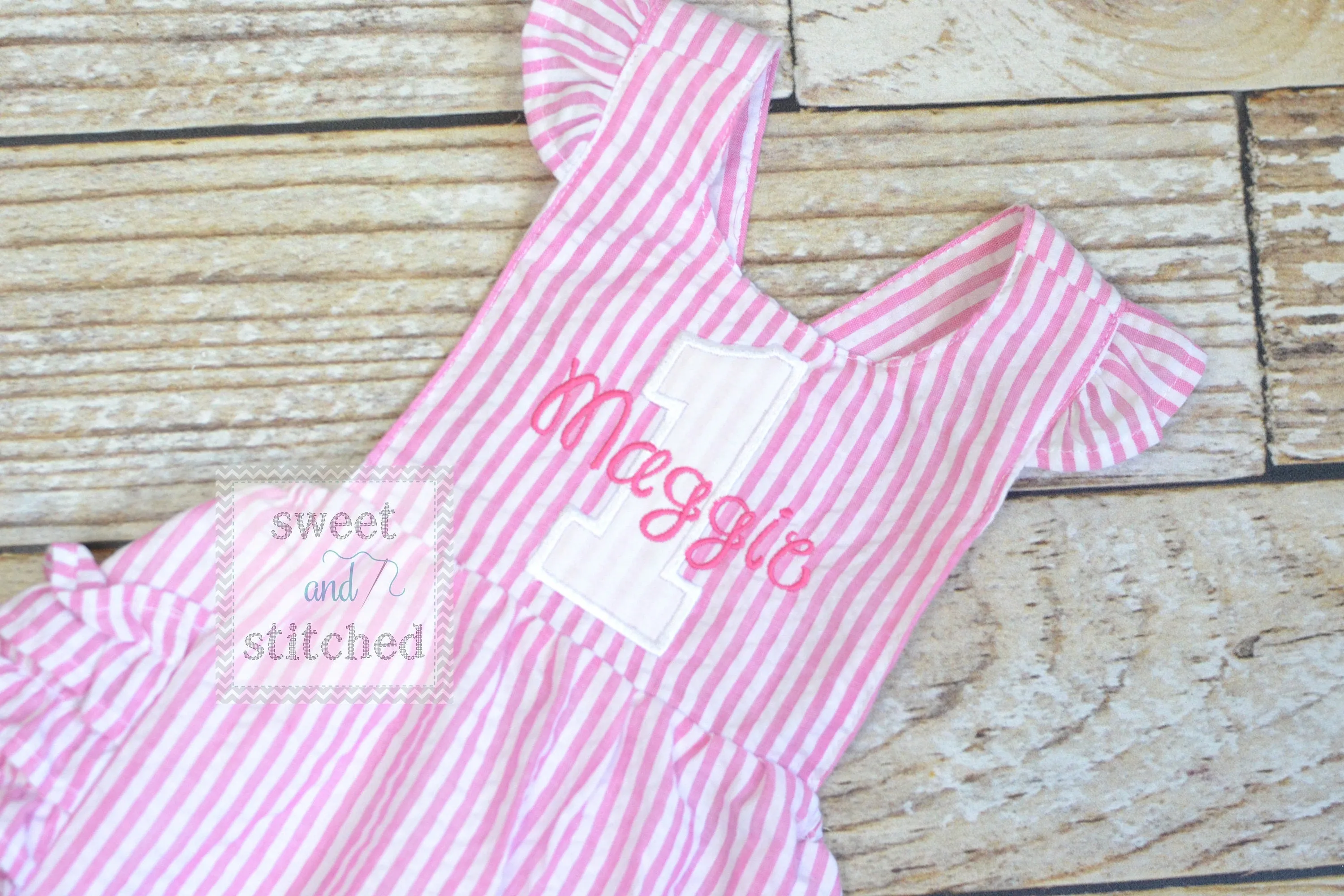 Monogrammed 1st birthday outfit, 1st birthday romper, cake smash outfit, personalized cake smash romper, theme cake smash romper