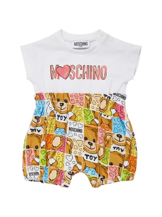 Moschino   Cotton jersey romper &amp; hat 