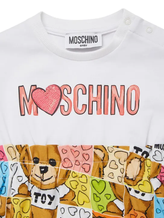 Moschino   Cotton jersey romper &amp; hat 