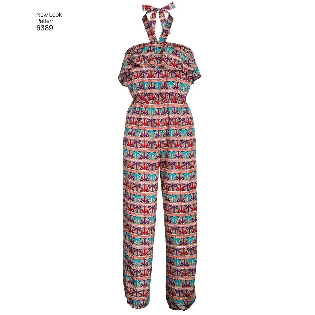 New Look Pattern 6389 Girls' Easy Jumpsuit, Romper and Dresses