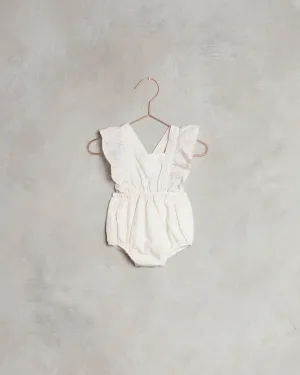 Noralee Lucy Romper | Ivory Eyelet