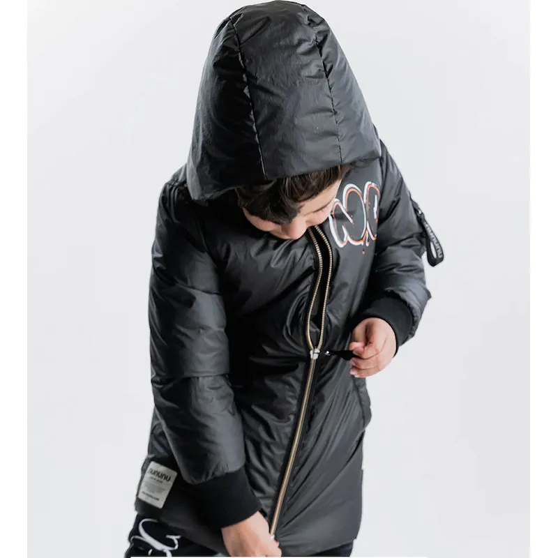 NUNUNU Dizzy Skull Parka Down Coat