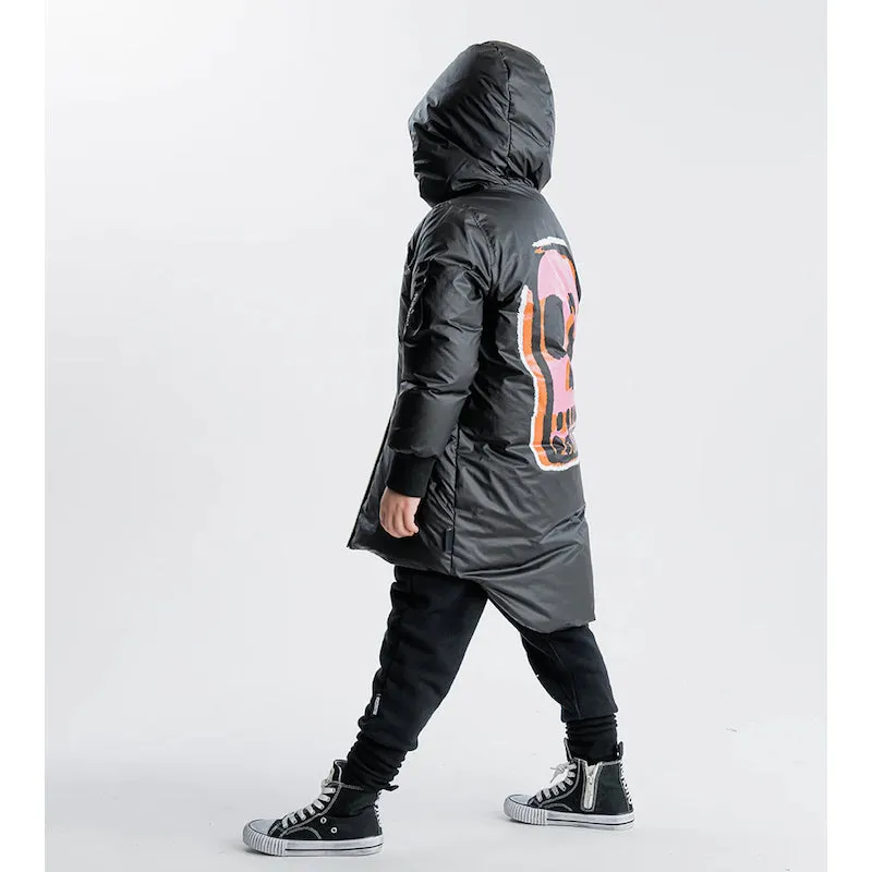 NUNUNU Dizzy Skull Parka Down Coat