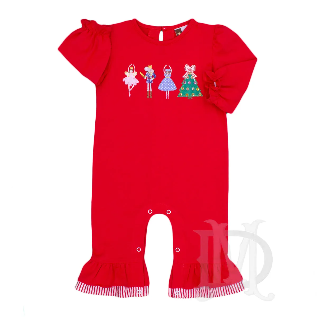 Nutcracker Ruffled Romper