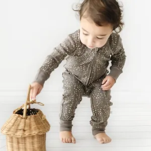 Organic Baby 2-Way Zip Romper - Speckle