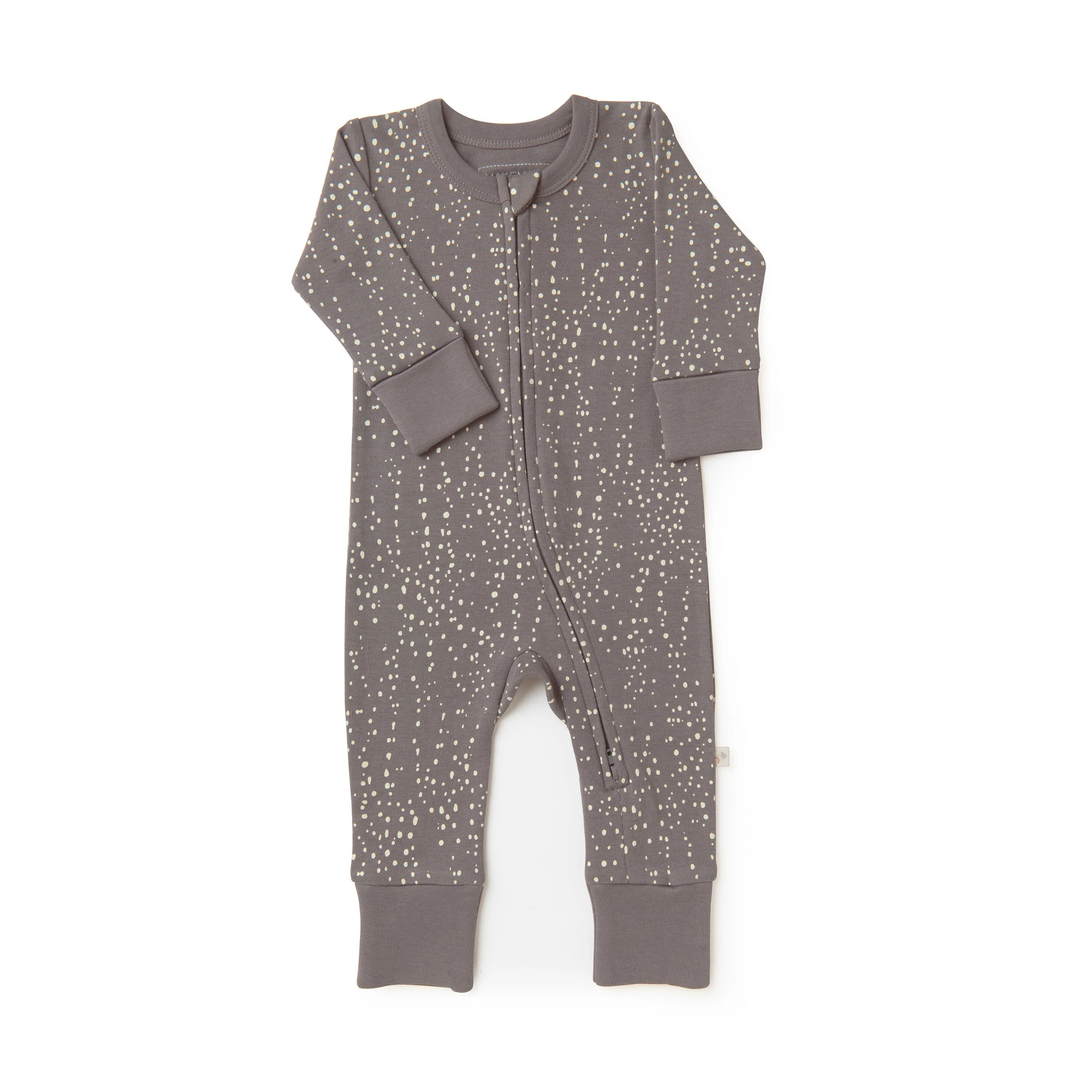 Organic Baby 2-Way Zip Romper - Speckle