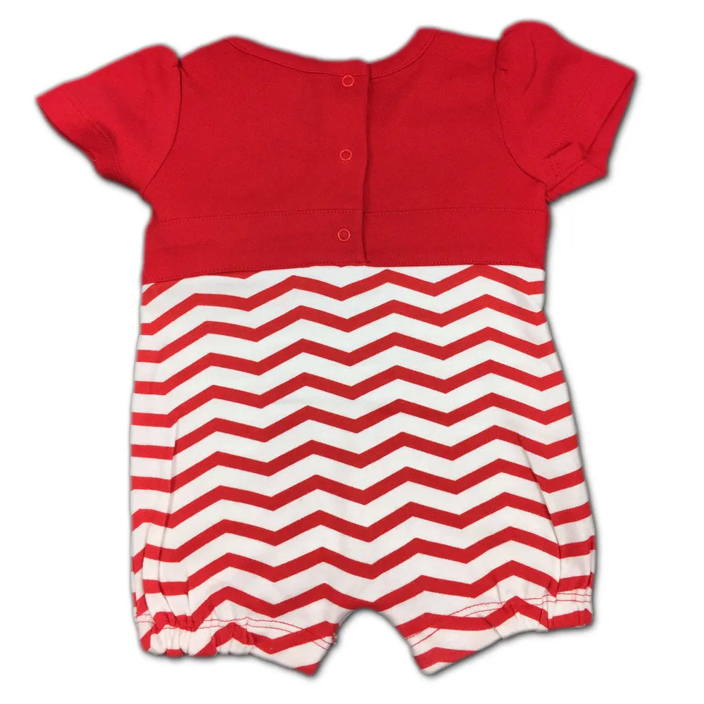 OSU Chevron Baby Girl Romper