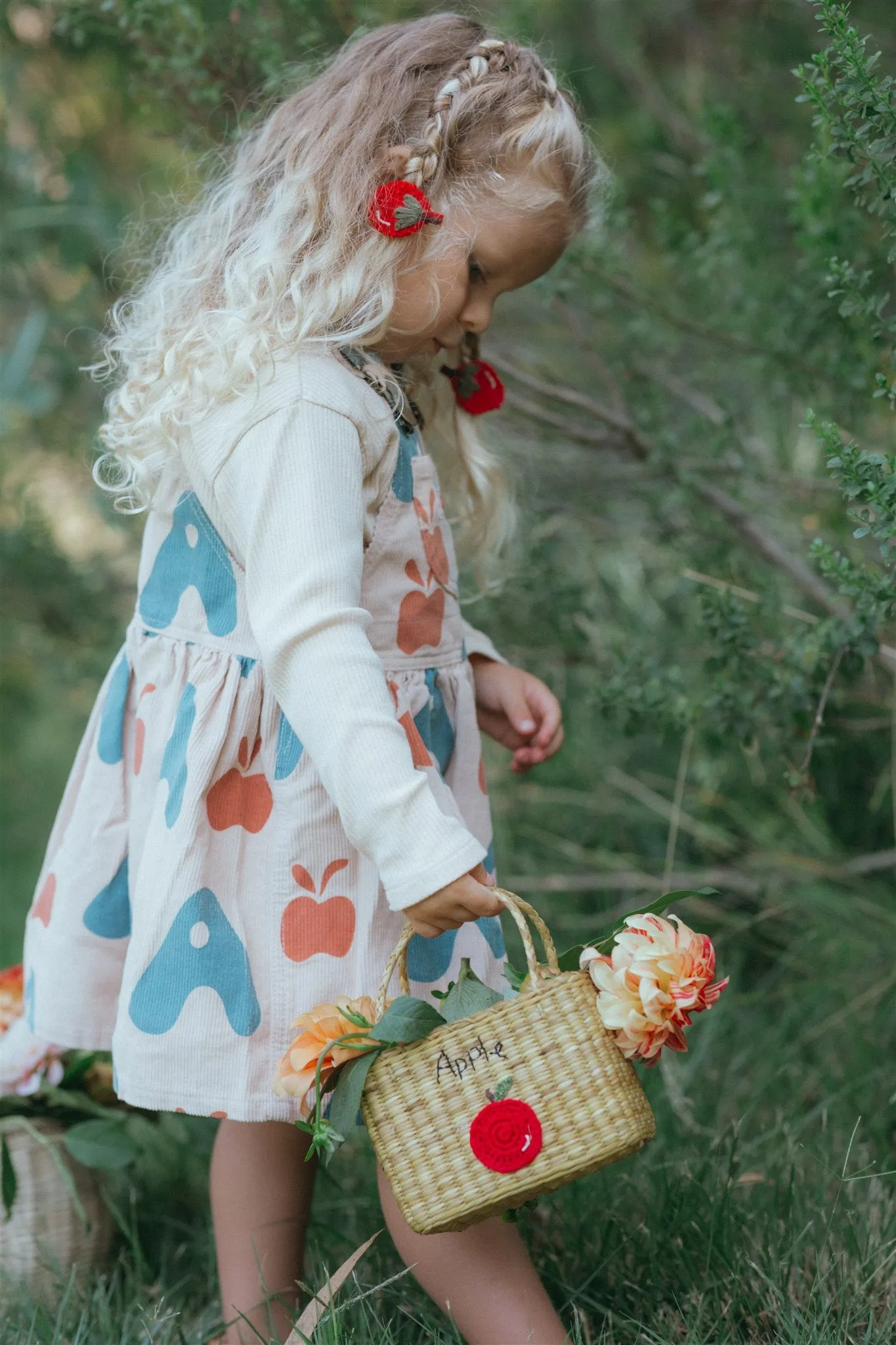 Overall Dress - Red Apple