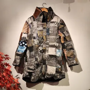 Patchwork Winter Jacket with pockets 2023