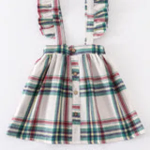 Plaid Overall Skirt