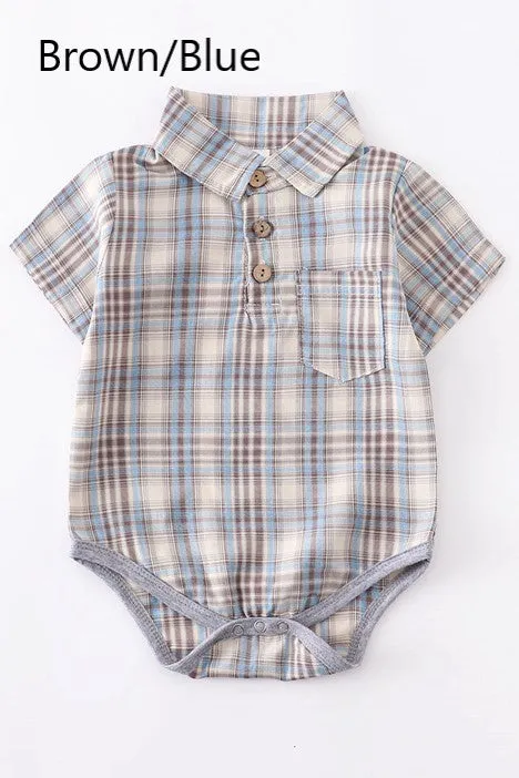 Plaid Romper (4 Colors)