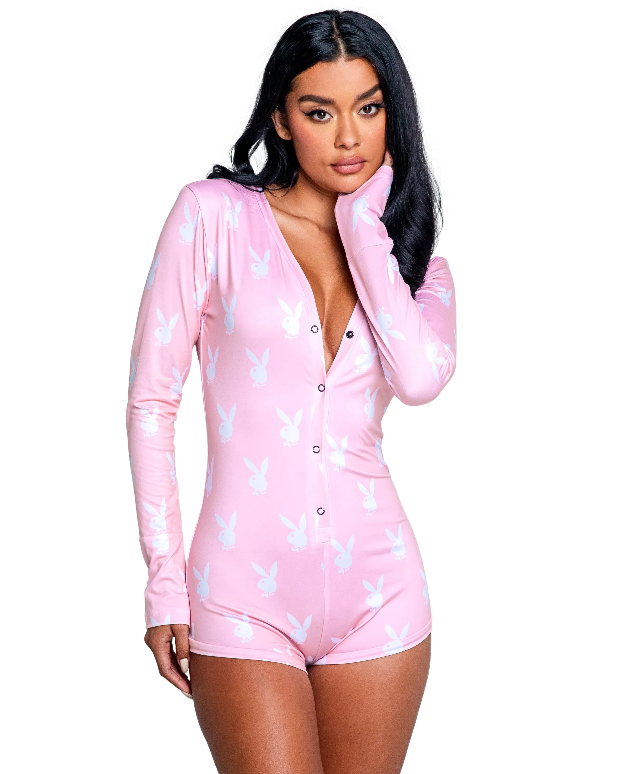 Playboy Pink Slumber Bunny Romper