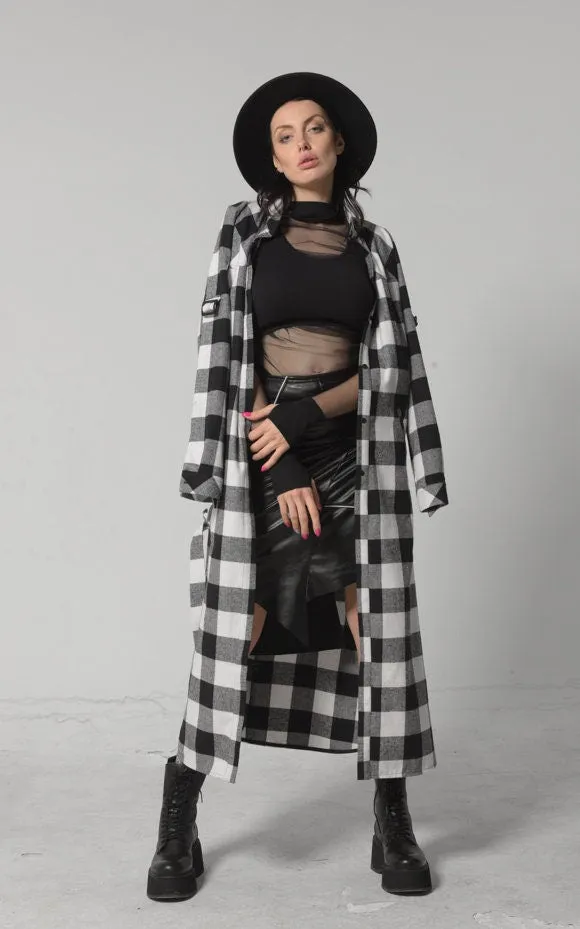 Plus Size Checked Shirt