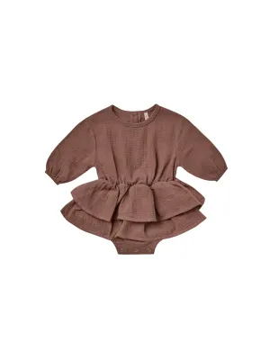 Quincy Mae Rosie Romper | Pecan