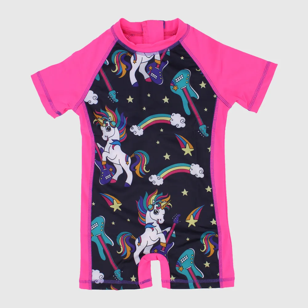 Rainbow Unicorns Overall Swim Suit