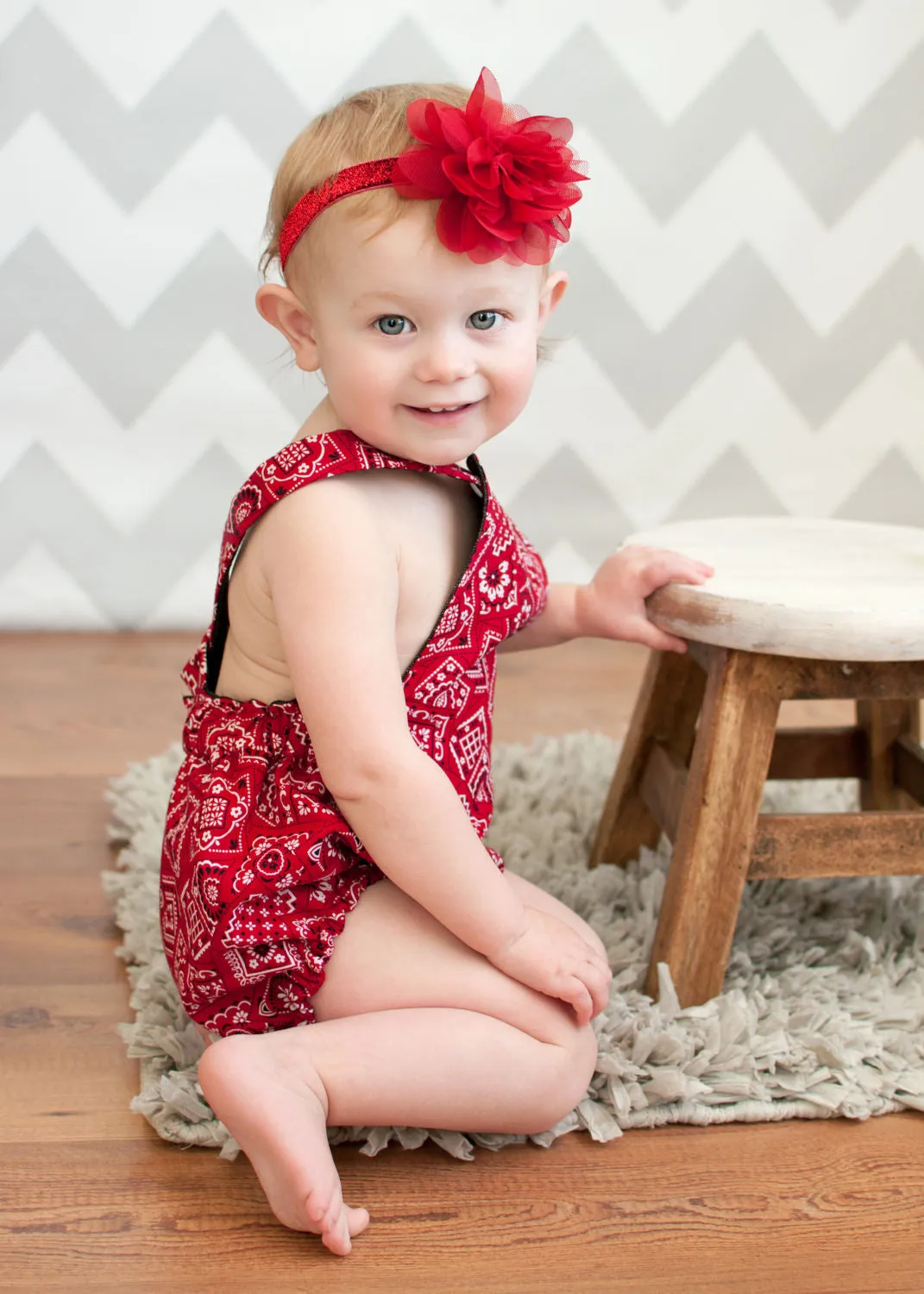 Red Bandana Romper