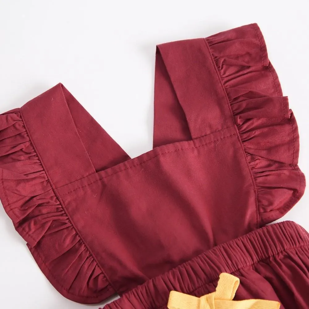 Red Ruffle Romper