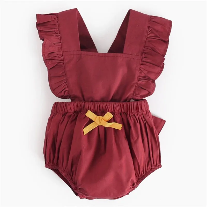 Red Ruffle Romper