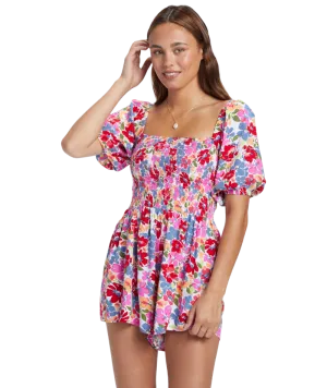 Roxy Barefoot Babe Romper-Shocking Pink Bloomin Babe