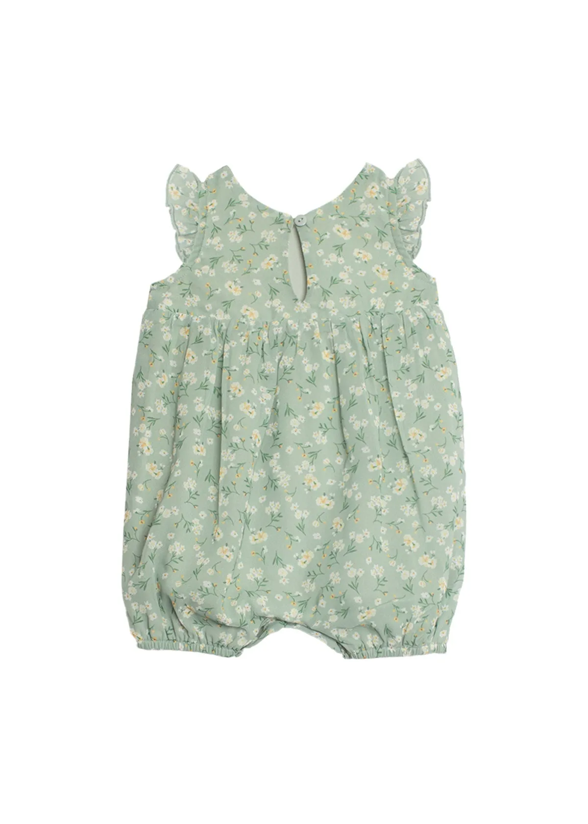 Sage Garden Party Woven Romper