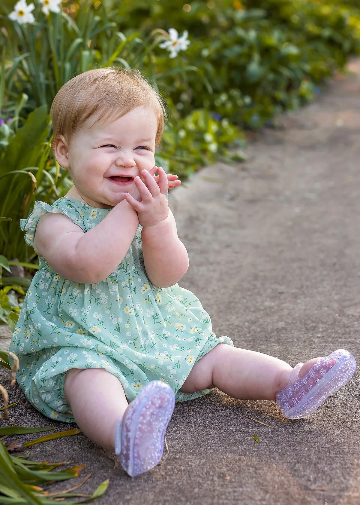 Sage Garden Party Woven Romper