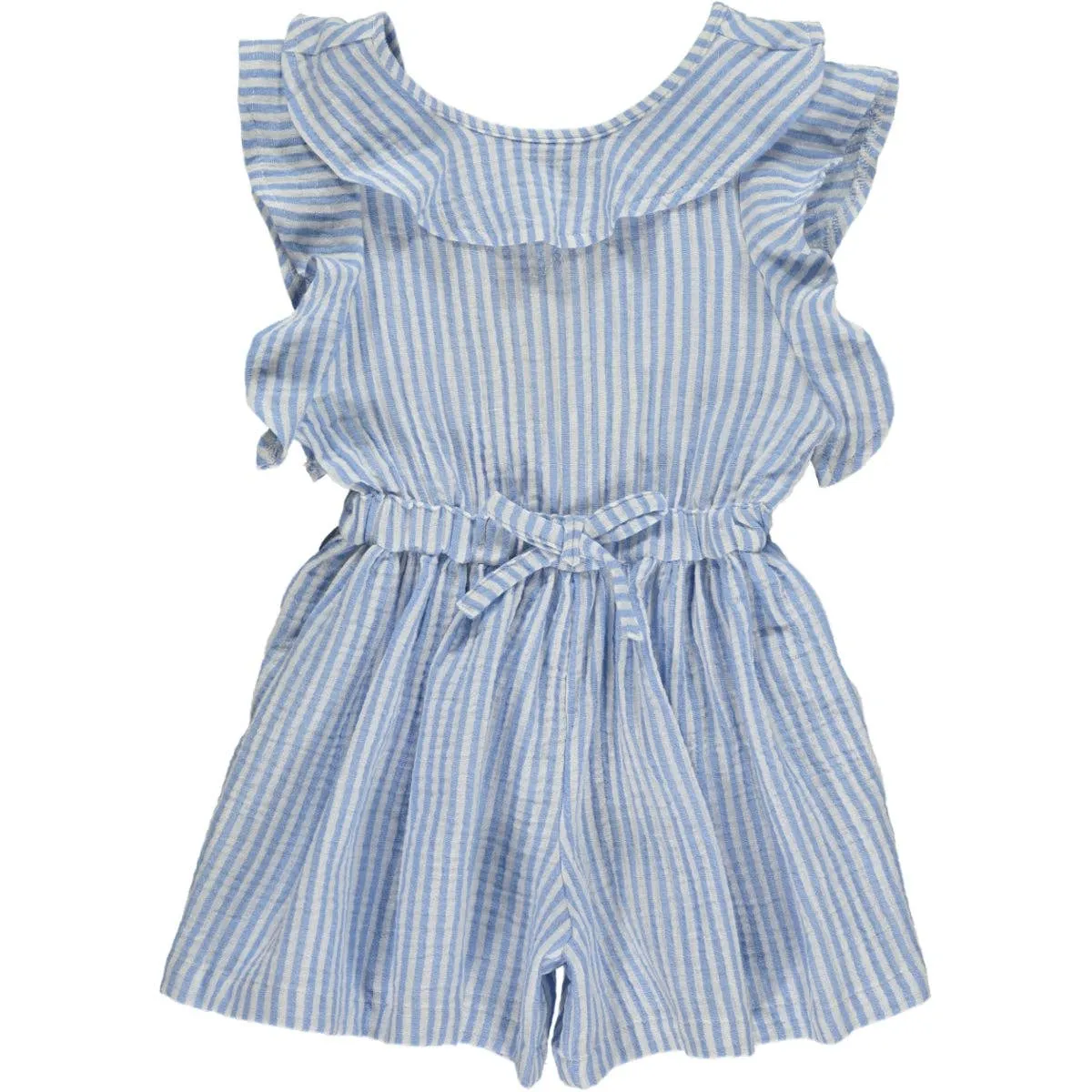 sandy romper in blue stripe