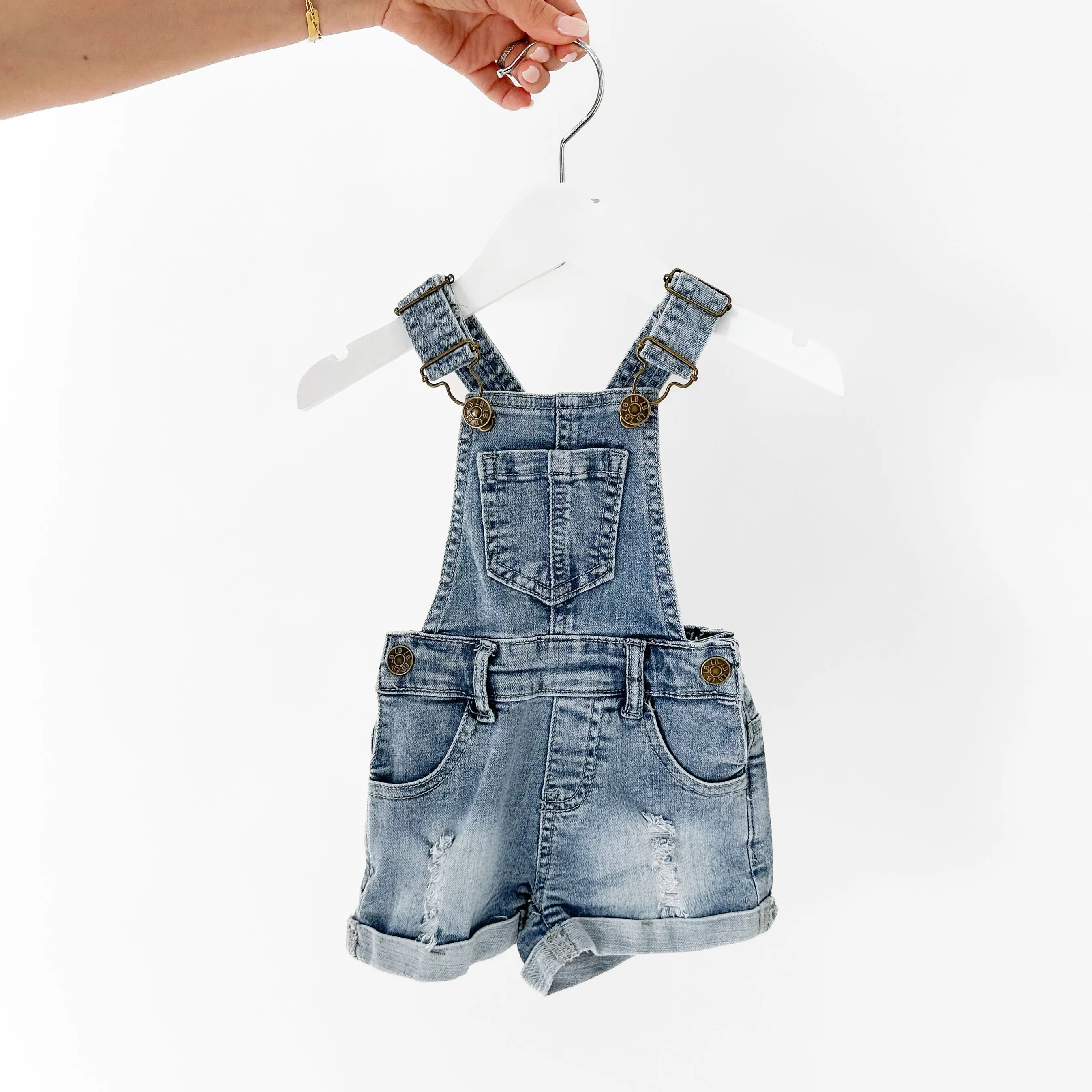 Shortie Denim Overall - Light Wash