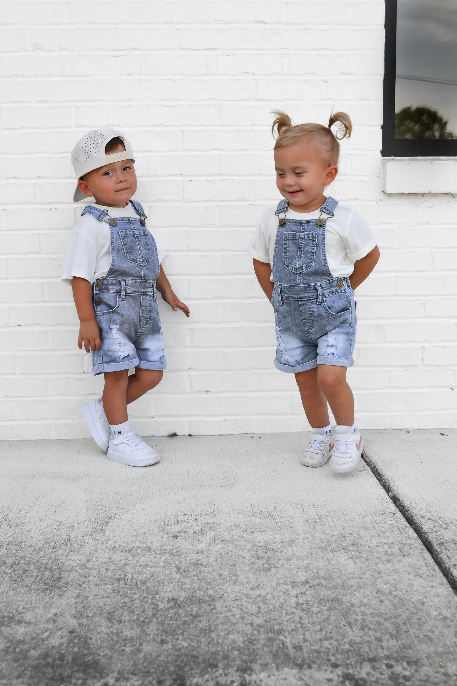 Shortie Denim Overall - Light Wash