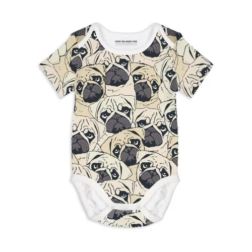 Sleep-No-More Pug Off Short Sleeve Bodysuit