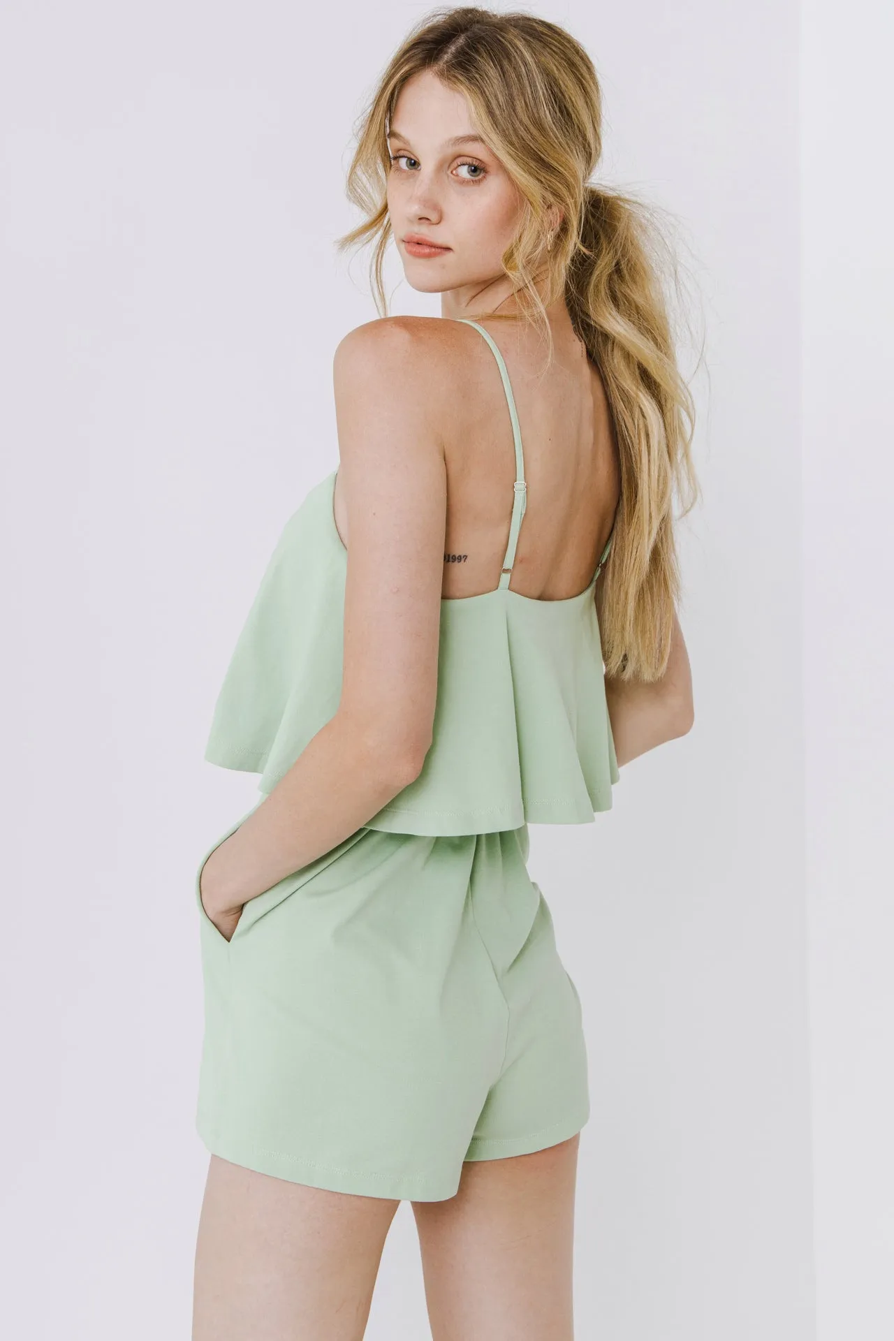 Sleeveless Knit Romper