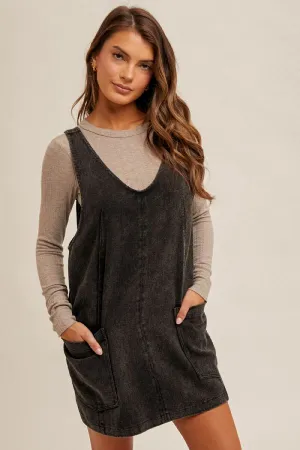 Snow Washed Overall Dress