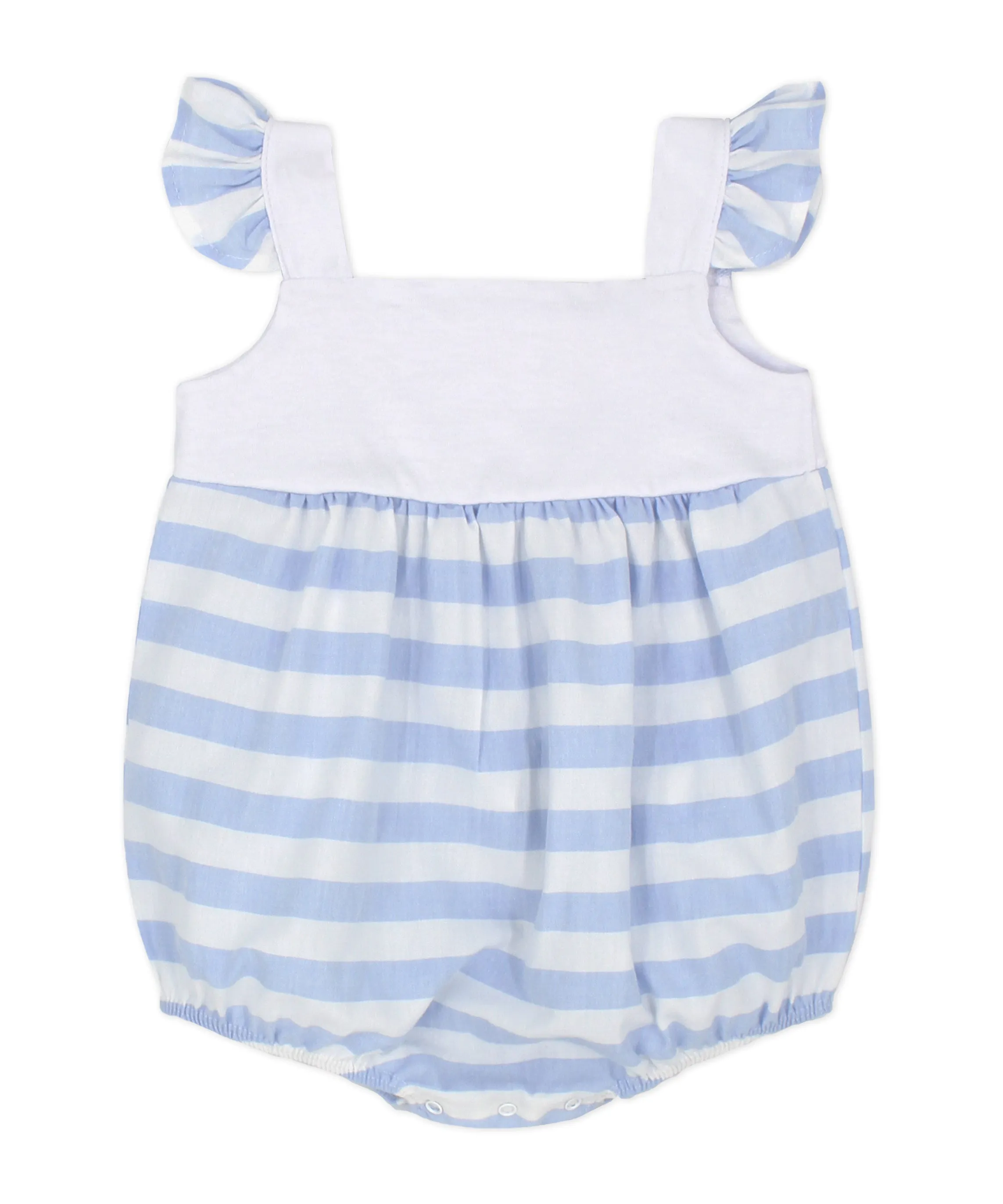 SS24 Rapife Baby Girls Blue & White Stripe Romper