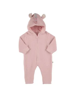 Stella McCartney Kids   Cable organic cotton knit romper 