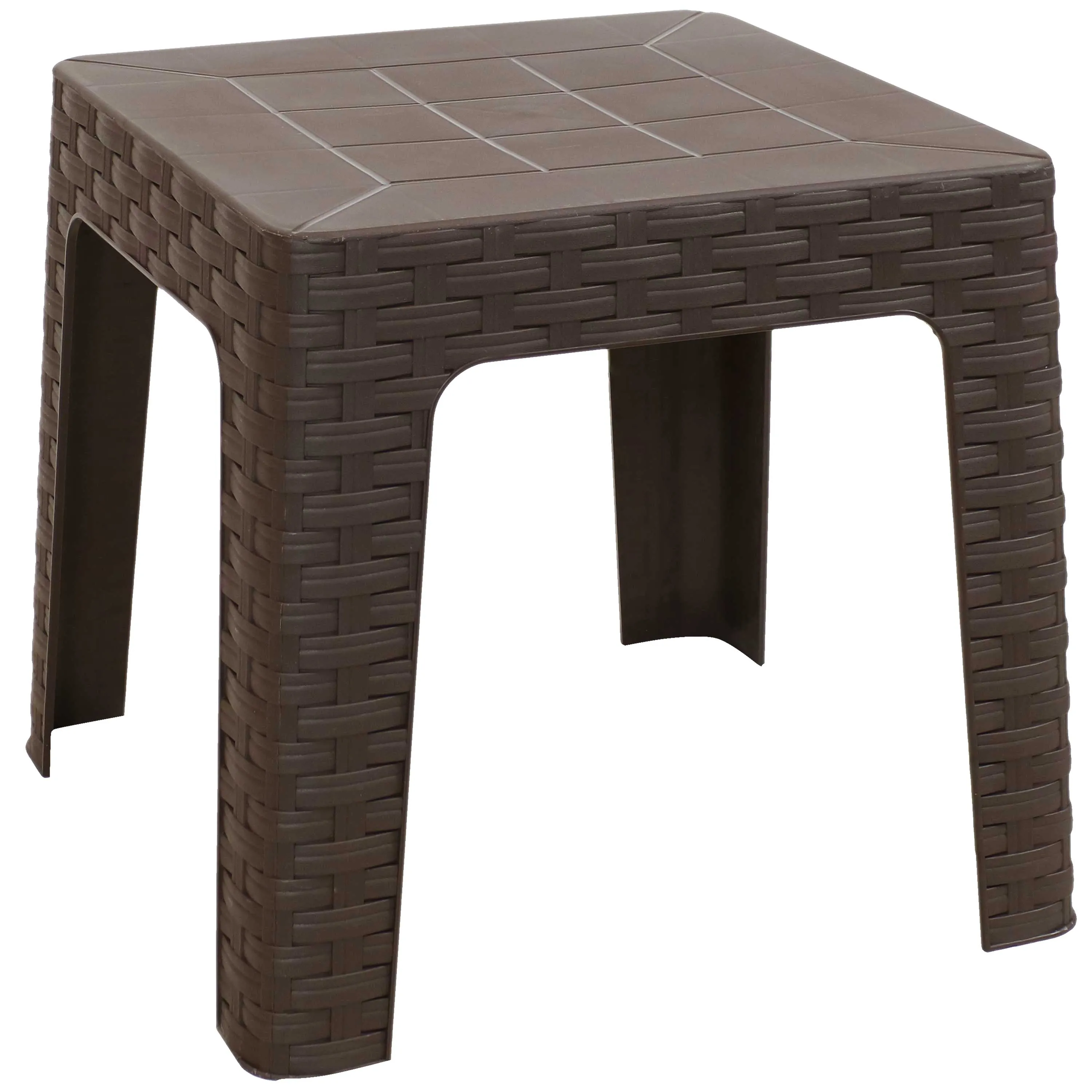 Sunnydaze 18" Plastic Square Patio Side Table