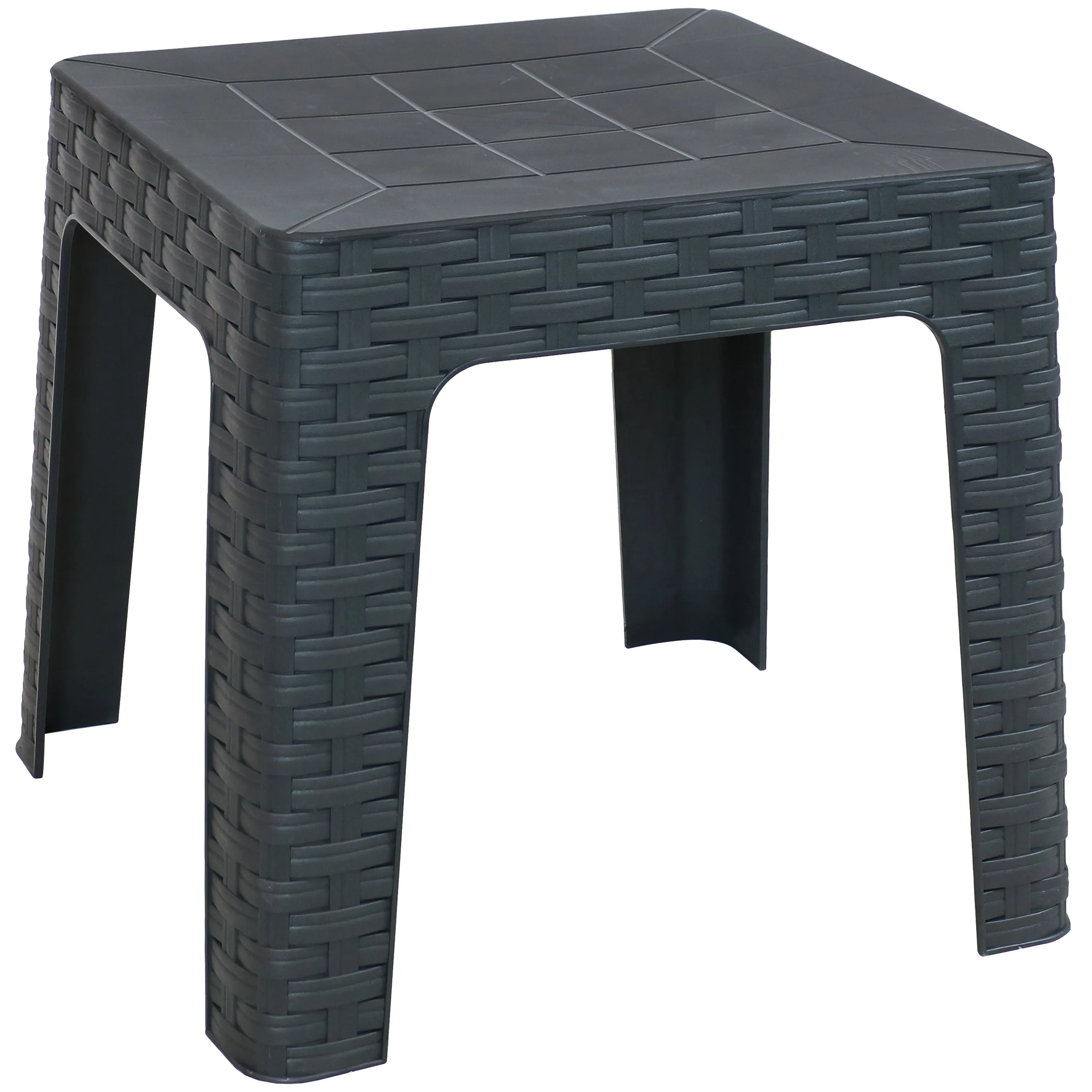 Sunnydaze 18" Plastic Square Patio Side Table