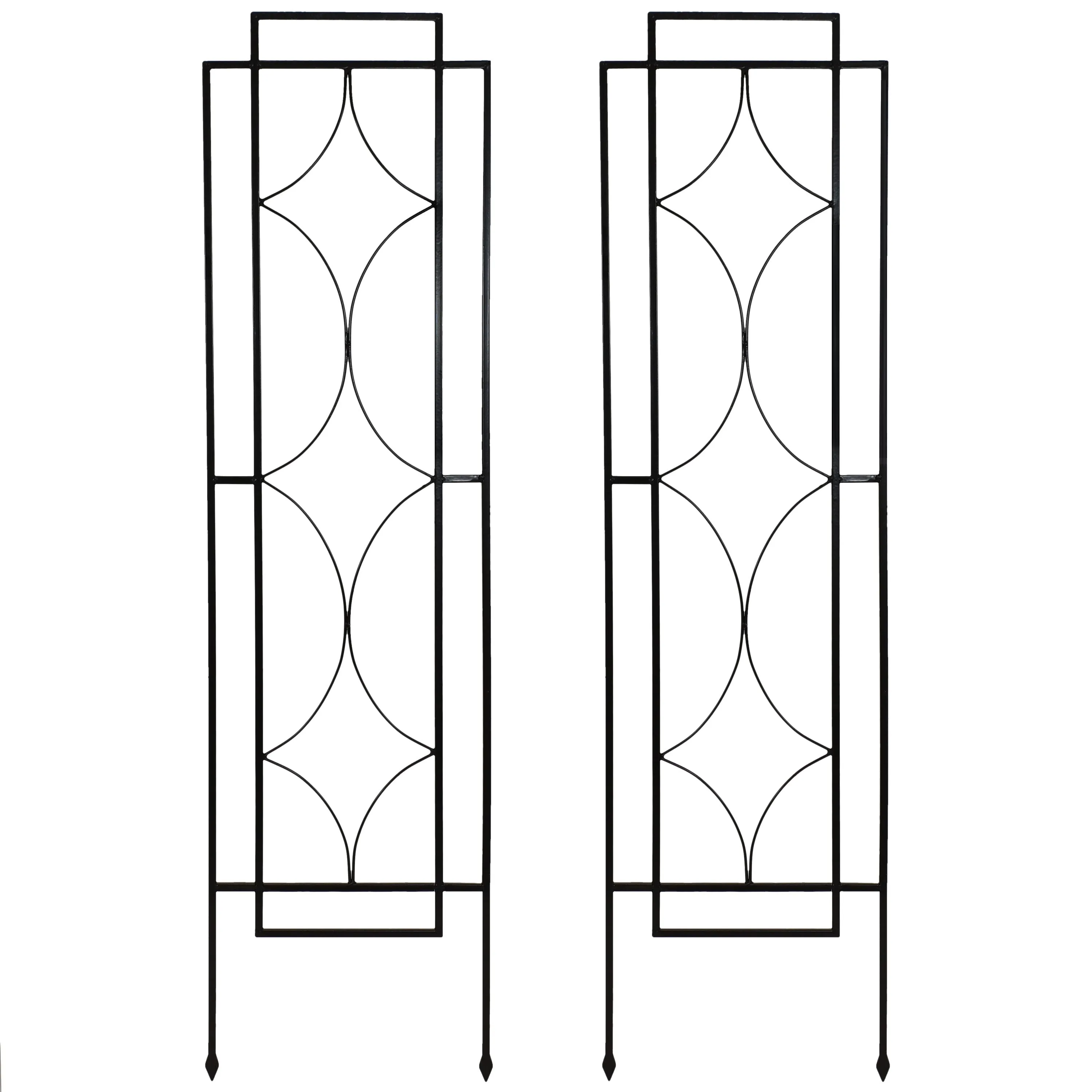 Sunnydaze 2-Piece Chic Diamonds Garden Trellis for Climbing Plants