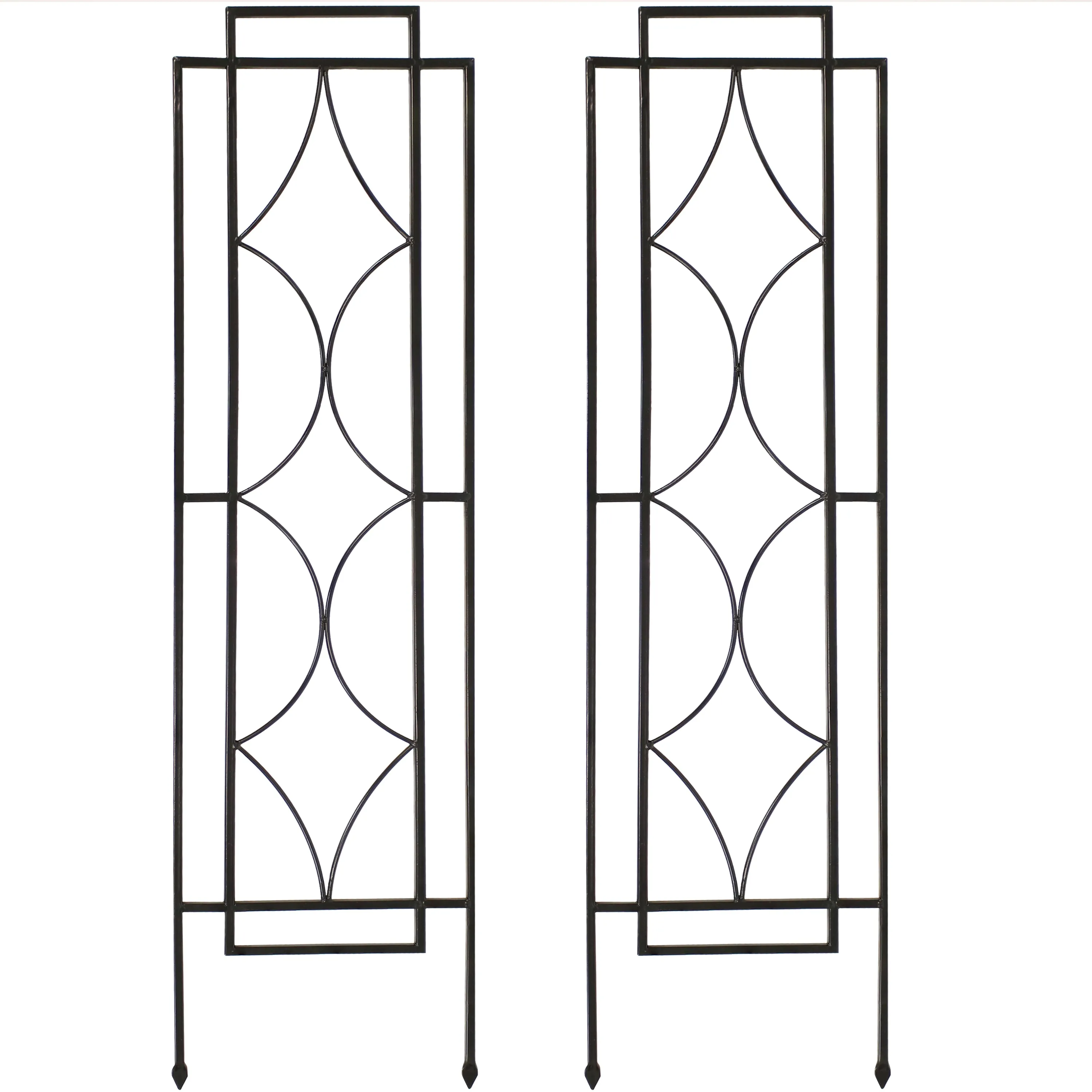 Sunnydaze 2-Piece Chic Diamonds Garden Trellis for Climbing Plants