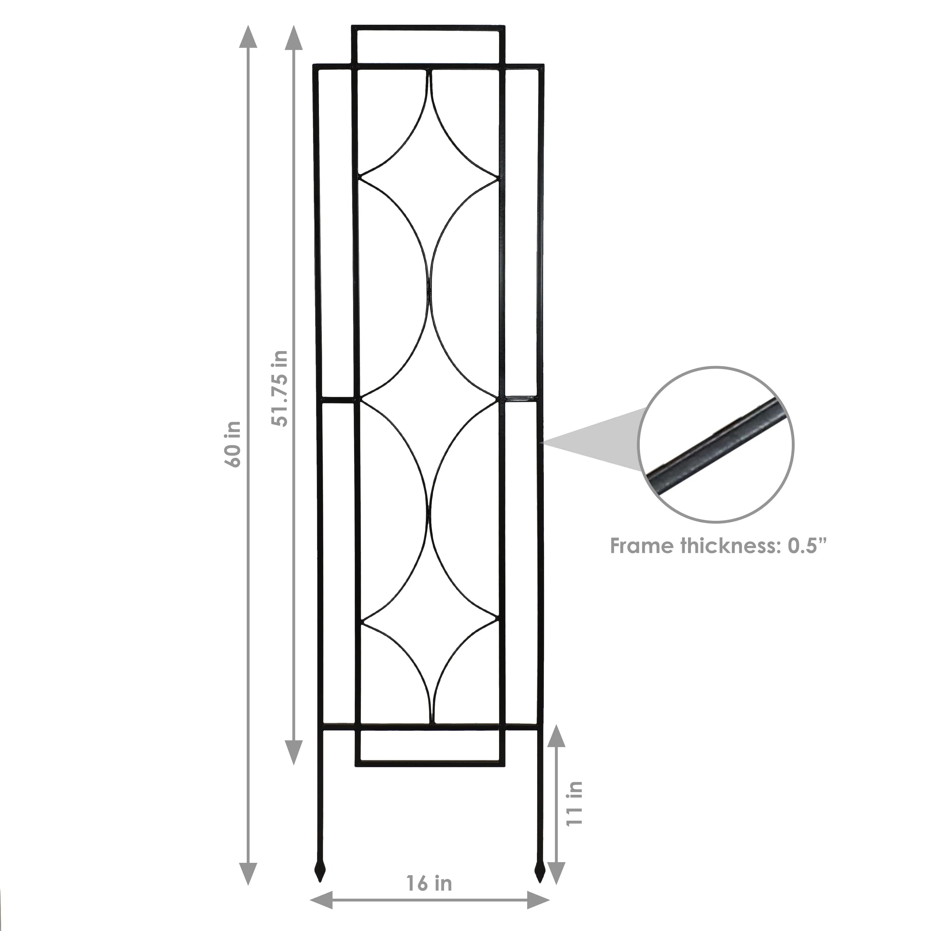 Sunnydaze 2-Piece Chic Diamonds Garden Trellis for Climbing Plants