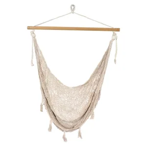 Sunnydaze Outdoor Mayan Hanging Hammock Chair - Natural - Extra Large