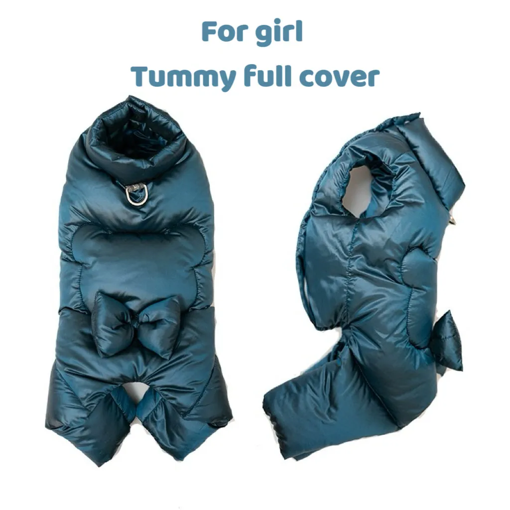 TaniWina Cold-Weather Companion: Down Romper with  Harness