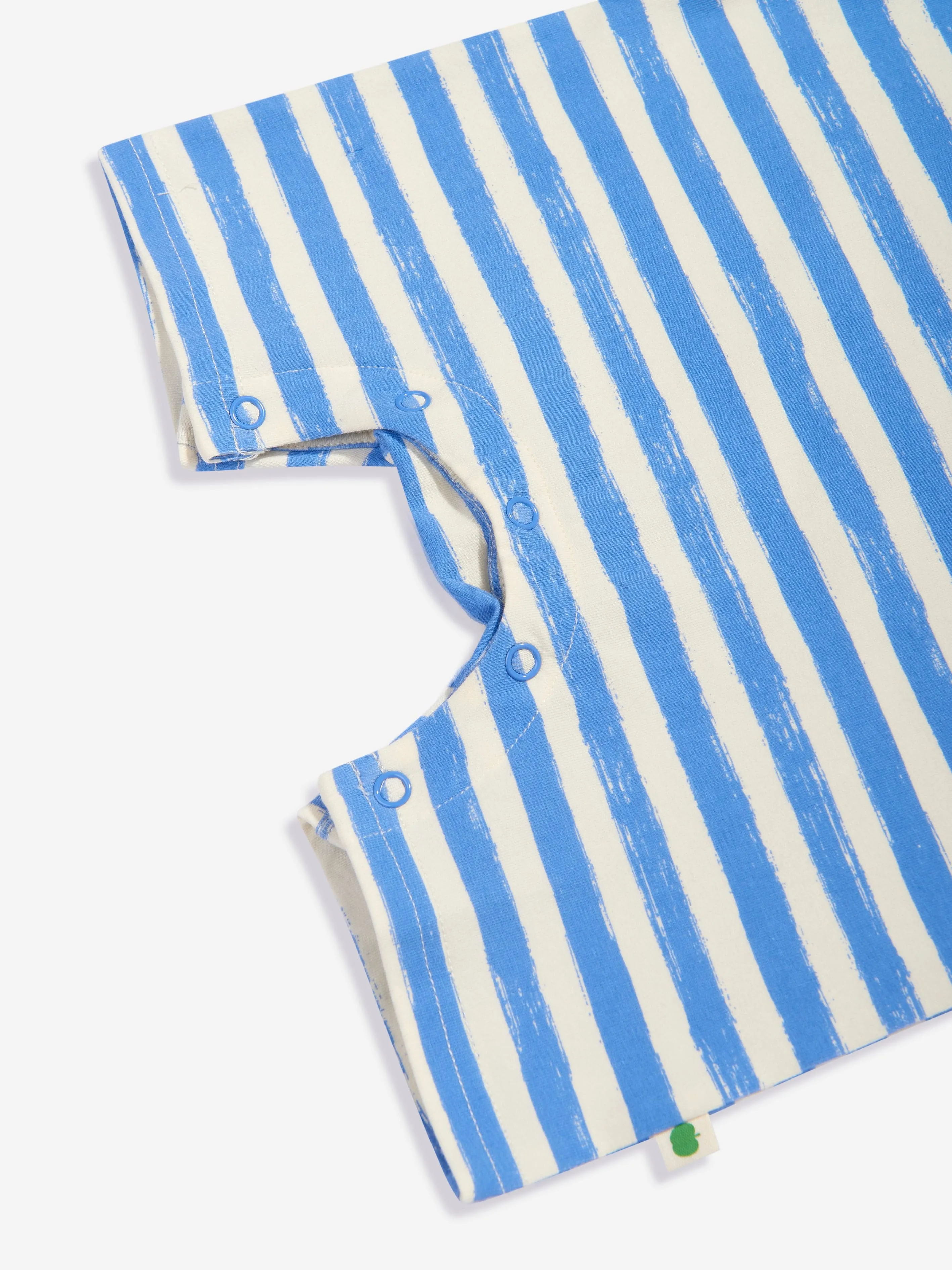 The Bonnie Mob Baby Boys Cockle Striped Romper in Blue