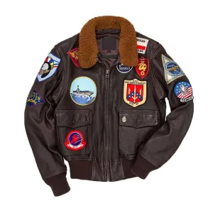 TOP GUN Genuine Leather Jacket for Men