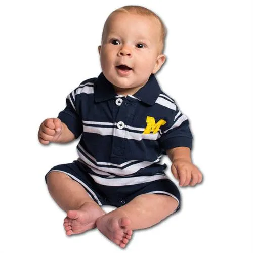 U of M Baby Striped Romper