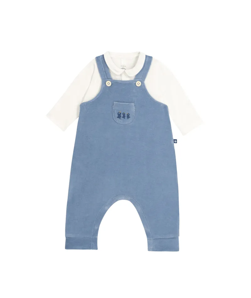 Velour Overall Set Blue