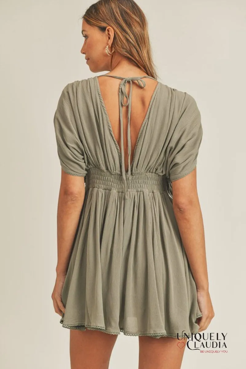 Vera Drop Shoulders & Flare Short Romper